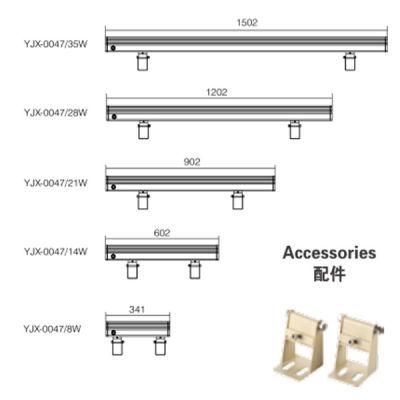 Yijie 220-240V 8W New T5 Wall Washer