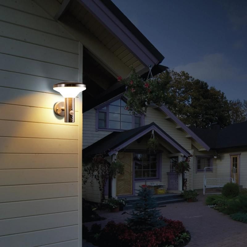 Stainless Steel and PC Diffuser LED Wall Lights with Sensor for Outdoor