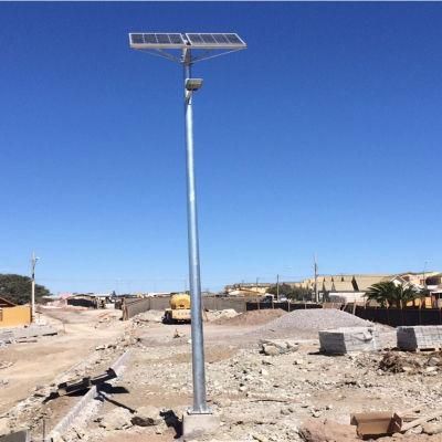 Q235 Engineering Steel Conical Single Bracket Street Light Poles Powder Coated for Solar Light