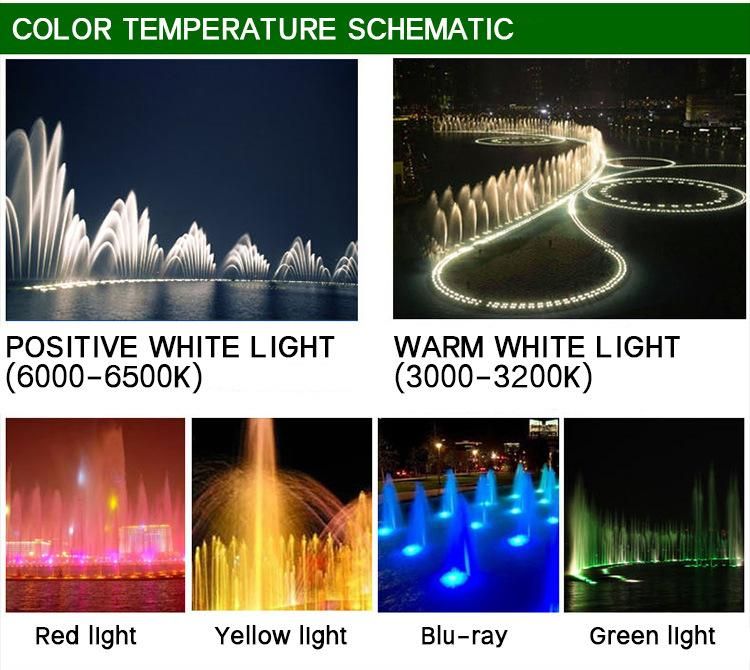 Fountain Lamp LED Underwater Lamp Underwater Spotlight Fountain Lamp Colorful Pool Lamp Landscape Waterscape Lamp Waterproof Lamp