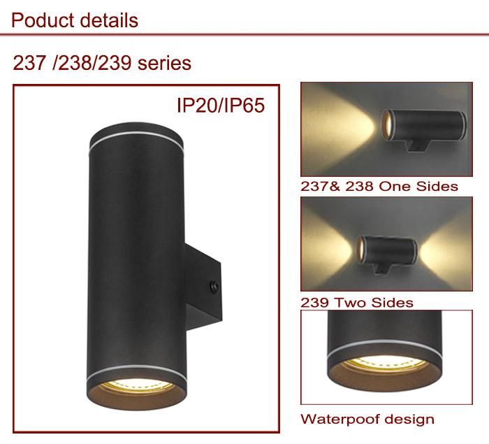 Modern Outdoor IP65 Two Head Surface Mounted LED Bedroom Wall LED Lighting Fixutre
