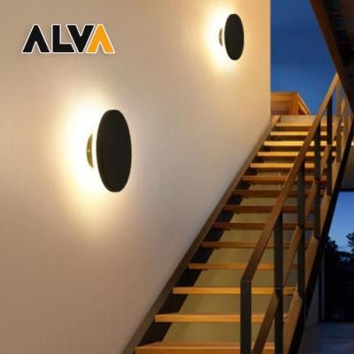 New PC IP65 Waterproof Round Surface Mounted LED Outdoor Wall Light for Decorations