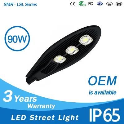 Factory Outdoor Road Lamp 90 Watt 150lm/W COB Dimmable LED Street Light