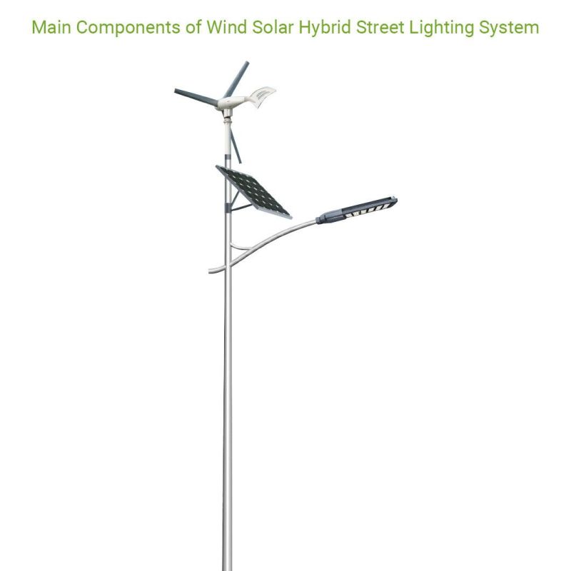 6m 8m 10m Solar Lighting Pole LED Street Light