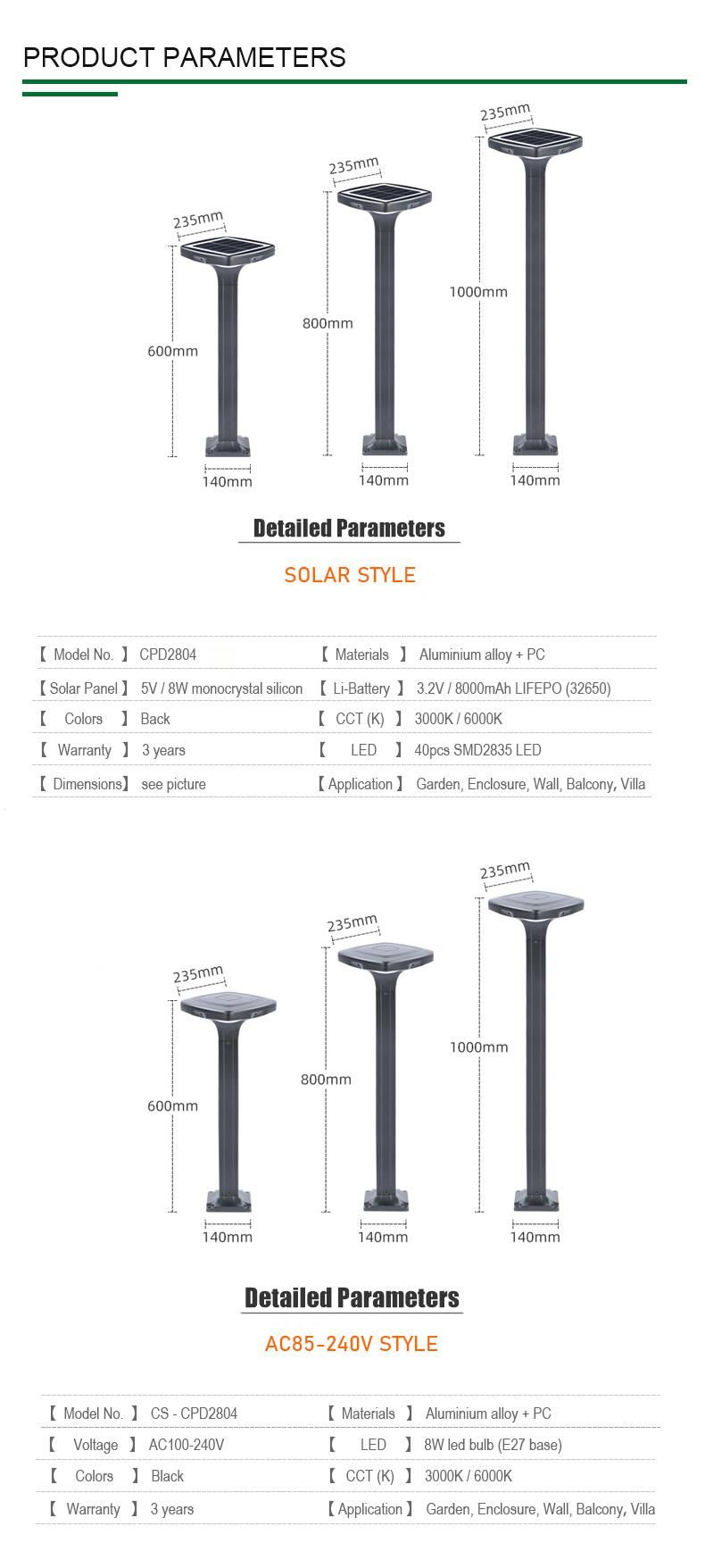 Solar Powered Lamp Waterproof IP65 Landscape Lighting Yard Lawn Decoration Outdoor LED Garden Solar Light