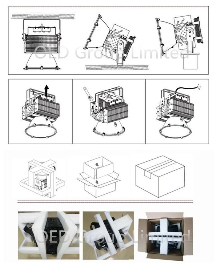 DMX512 or Remote Control 200W 300W IP65 Outdoor RGB LED Projector Floodlight