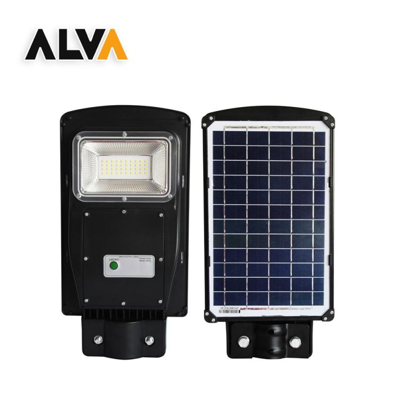 Outdoor All in One IP65 Polysilicon Panel ABS 20W Solar LED Street Light