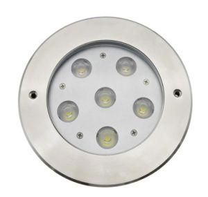 12W IP67 Outdoor Waterproof Recessed Floor Round LED Deck Garden Inground Buried Underground Light Step Wall Light