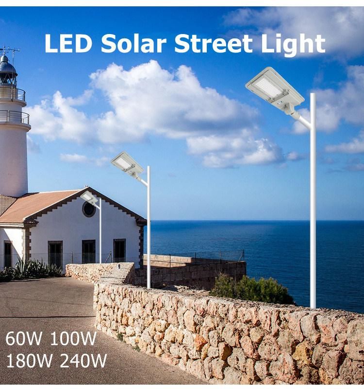 High Light Efficiency 3000K-6500K 60W LED Solar Street Light