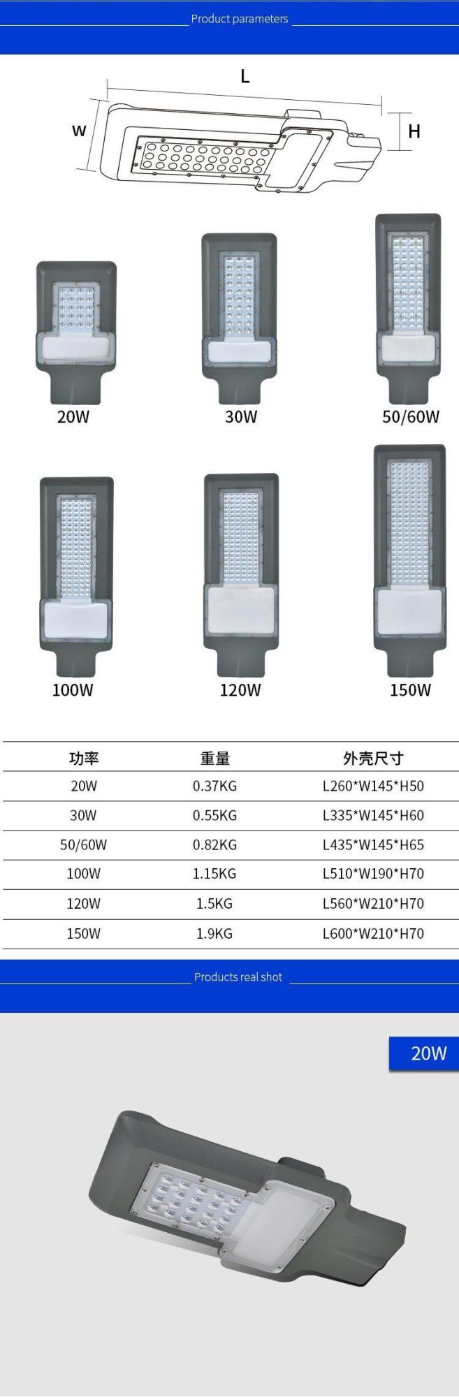 Hot Selling Energy Saving Die Cast Aluminum 50W LED Street Light