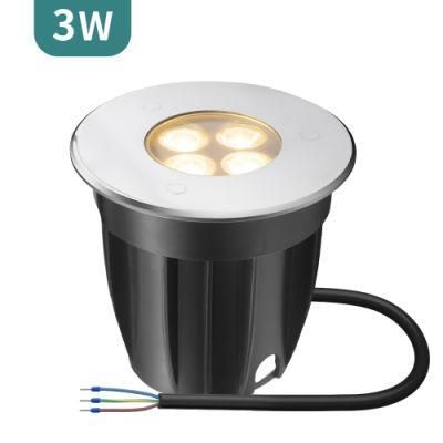 Single Color 3W DC24V LED Ground Light IP68 Structure Waterproof LED Outdoor Light
