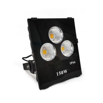 High Power Waterproof LED Lights COB Chip 2000K-6000K Color Temperature IP66 150W LED Flood Light for Outdoor Square