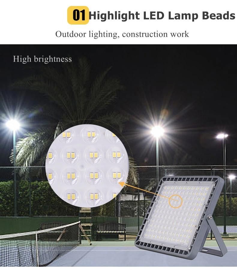 Security 100W Outdoor Waterproof Garden LED Floodlight for Parking Lot
