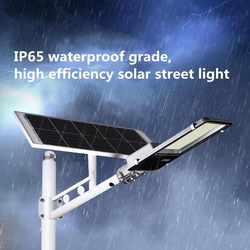 IP66 CE RoHS Waterproof 50W Lithium Battery All in 2 LED Solar Street Light Setup