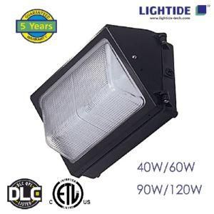 Dlc Qualified Semi Cut-off LED Wall Pack Lights-Glass Refractor, 60W, 5 Years Warranty