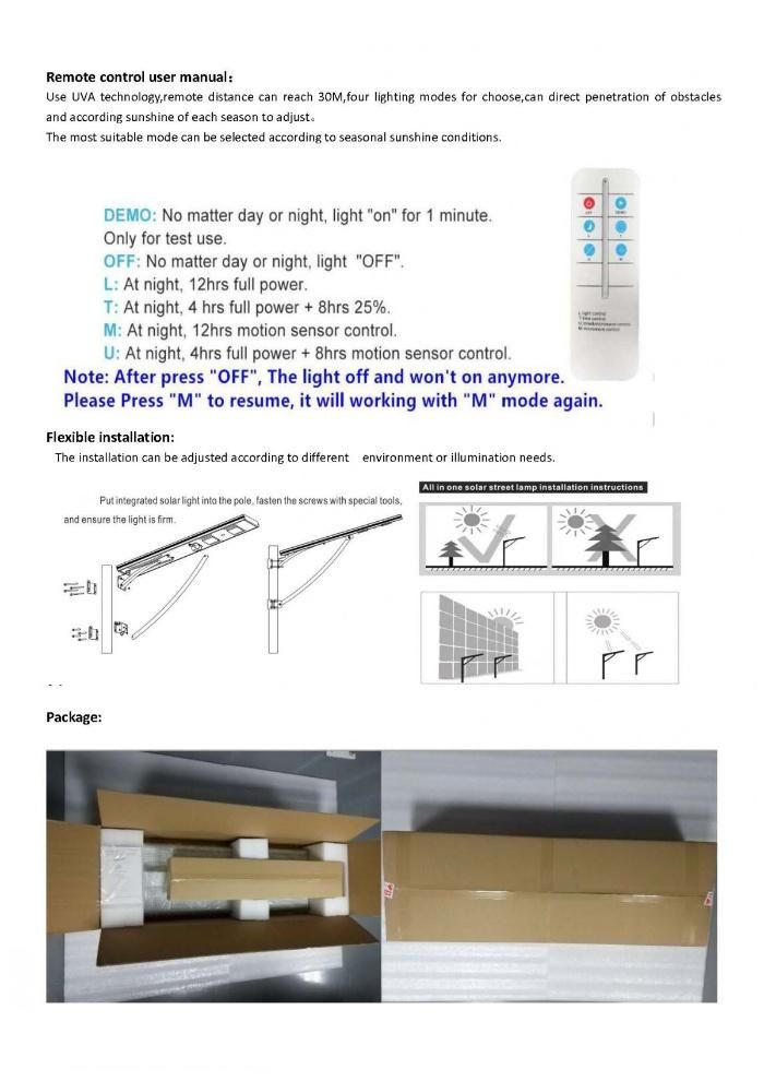 IP65 Outdoor 40W 60W Solar Power Integrated Solar LED Street Light