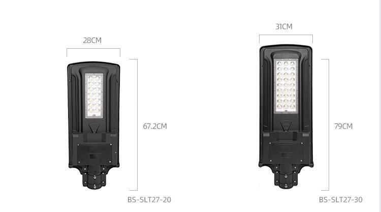 Bspro Wholesale High Quality Economic LED Lamp Stop Light 20W Professional Bright Solar Street Light