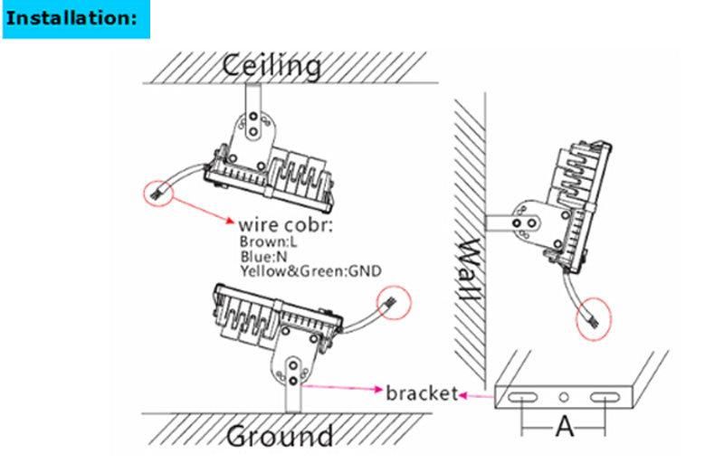 Football Field Soccer Court Stadium 500W 400W 300W Projector Lamp IP65 Spot Light LED Flood Light