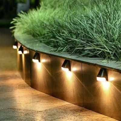 Solar Powered Fence Wall Lights Garden Lamp Step Path Decking Outdoor 2LED Solar Fence Light