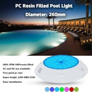 Warm White IP68 Resin Filled Wall Mounted 30W Waterproof LED Pool Light