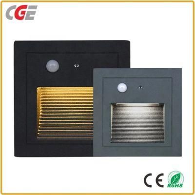 Ce Approved 3W Outdoor LED Recessed Wall Lamp Light Induction Embedded Step Stair Light IP65