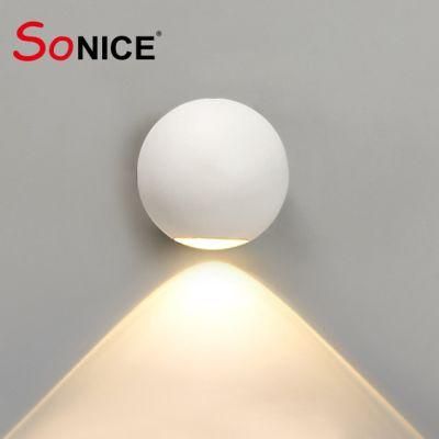 High Luminous Household Hotel Corridor Garden Die Casting Aluminium Ball Shape LED Wall Outside Sconce Lights