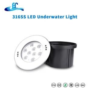 27W IP68 316ss DC12V High Power Recessed LED Swimming Lamp