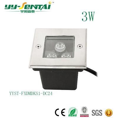 3W Square IP67 LED Underground Light