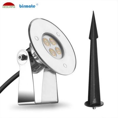 5W DC24V IP68 Structural Waterproof Angle Adjustable LED Garden Landscape Spot Pin Lighting