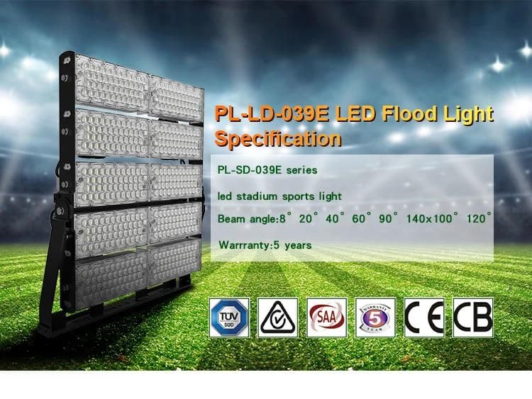 Outdoor Waterproof IP65 800W High Power Sports Filed Stadium LED Flood Light