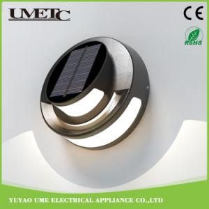 Solar Panel Stainless Steel LED Wall Outdoor Lighting Garden Light