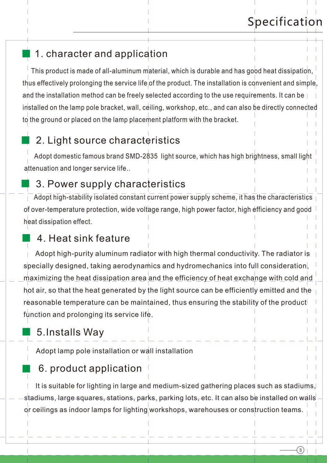 IP65 Outdoor Lamp Maintenance-Free, No Shadow and Dizzy Light 150W Flood Security Lights