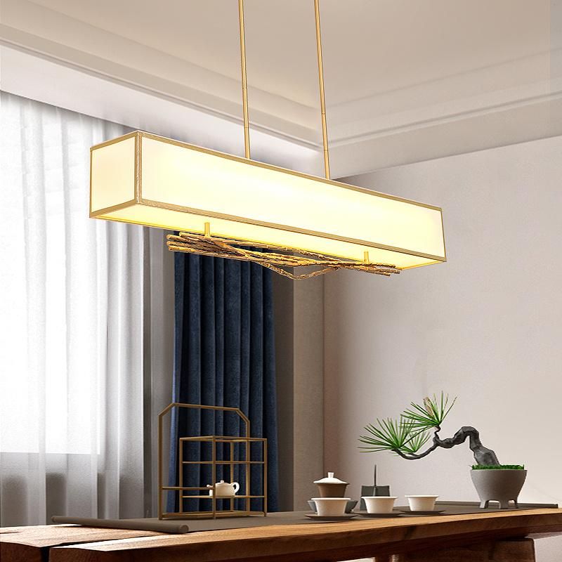 2022 Wholesale Chinese Chandelier Lighting Soft Lighting Classic Modern LED Long Rectangle Pendant Light