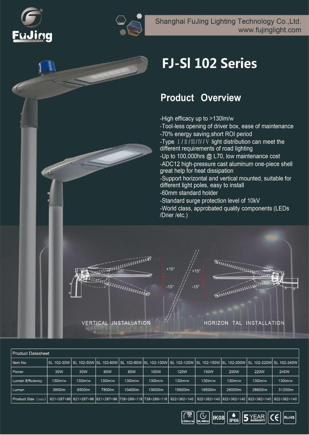 Waterproof 10W 20W 30W 50W 80W Outdoor Solar LED Street Light