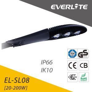 Everlite 60W 70W 80W 90W 100W LED Street Light with 120lm/W