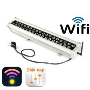 DMX Wireless WiFi RGB LED Wall Washer Waterfall Curtain Lighting