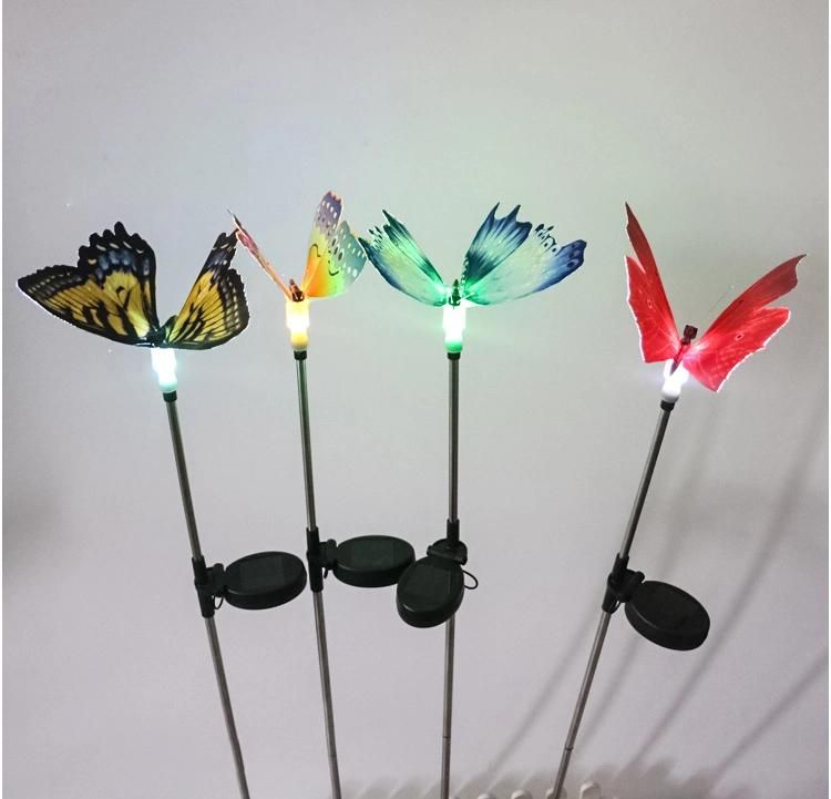 Outdoor LED Solar Butterfly Lamp Waterproof Garden Landscape Lawn Light