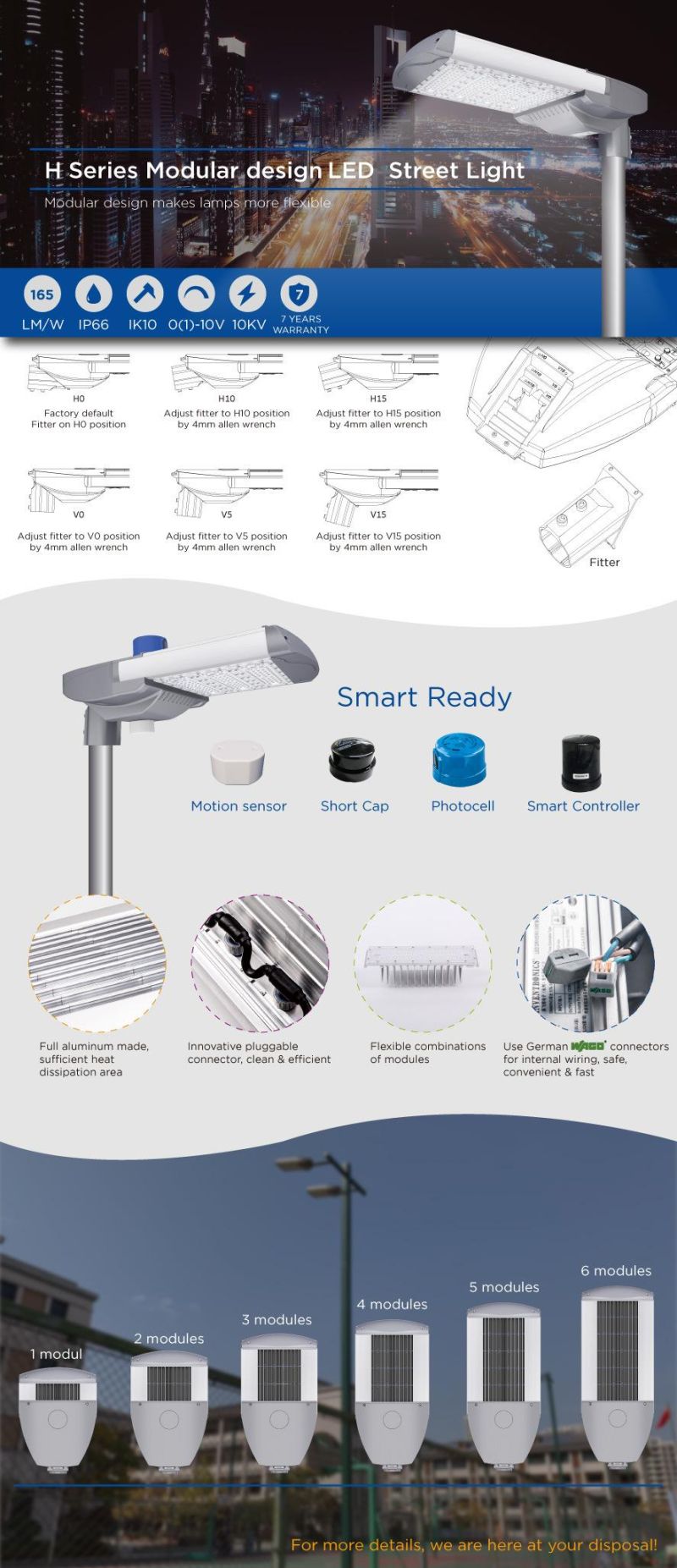 ENEC 165lm/W LED Light for Street Lighting