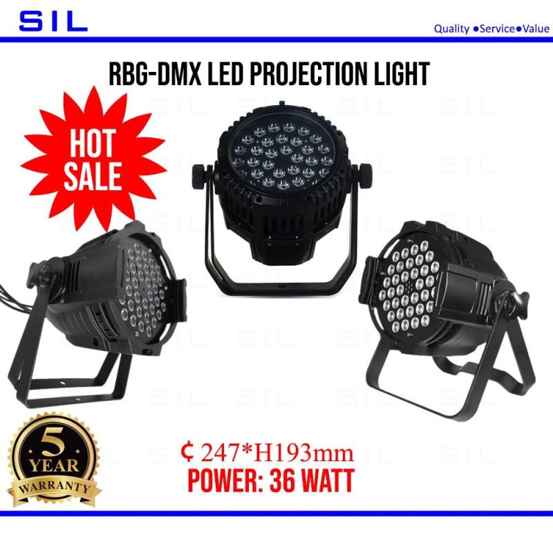 Hot Sale LED Stage Lights DMX512 RGB 36X3w LED DJ PAR Light RGBW Stage Lighting Disco Projector for Home Wedding Party Church Concert