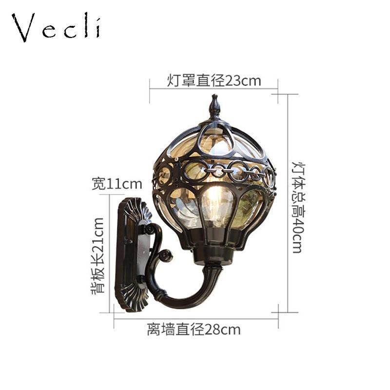 Outdoor Waterproof Wall Lamp Retro Outdoor Indoor Villa Garden Garden Lamp (WH-HR-78)