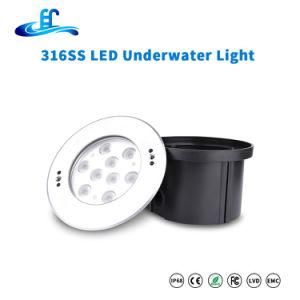 27W IP68 316ss DC12V High Power Recessed LED Swimming Pool Lamp