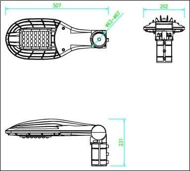 IP65 120W LED Street Light Jyl03mA 160 Ml/W Bridgelux/Sanan Light Source LED Outdoor Street Light