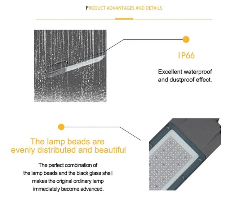 Outdoor Lighting Smart LED Light Lamp 100W 150W 200W 250W High Brightness 120/140lm/W LED Solar Street Light