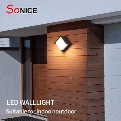 Die Casting Aluminium Surface Mounted Square LED Warm White Wall Lights for Household Hotel Garden Villa Building Corridor