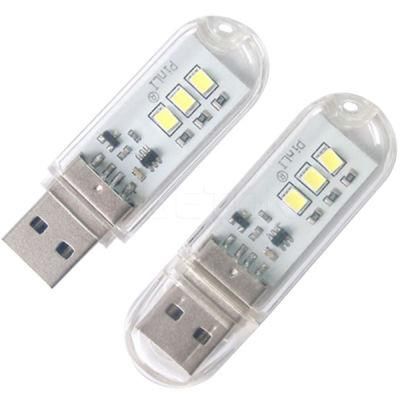 3 LED Strip Laptop USB Hub Socket Mini USB Disk Light