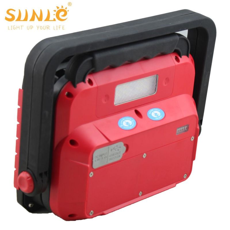 50W Small Portable LED Flood Light with Warning Flashing Camping Floodlight