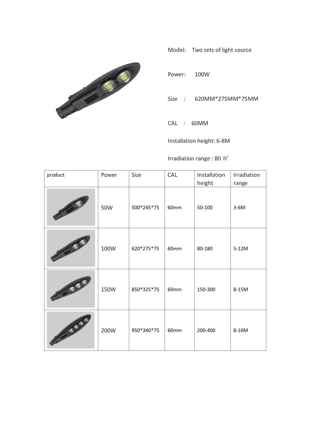 Outdoor Lighting Road Lamp 30W 40W 50W 60W 80W 100W 120W LED Street Light in Liberia