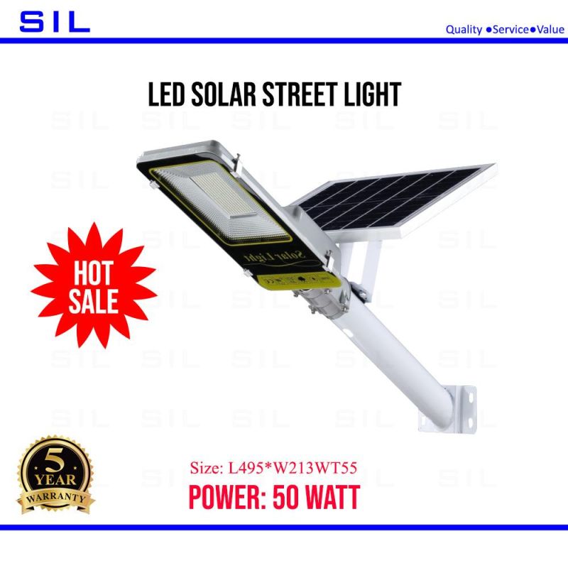 Hot Sales All in One Solar Street Light LED Solar Street Lamp 50watt Solar LED Street Light with Remote Control