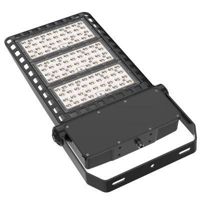 150lm/W IP65 Outdoor Dali DMX PLC Smart 0-10V Dimmable 300W Asymmetric Beam Angle LED Tunnel Sport Flood Light