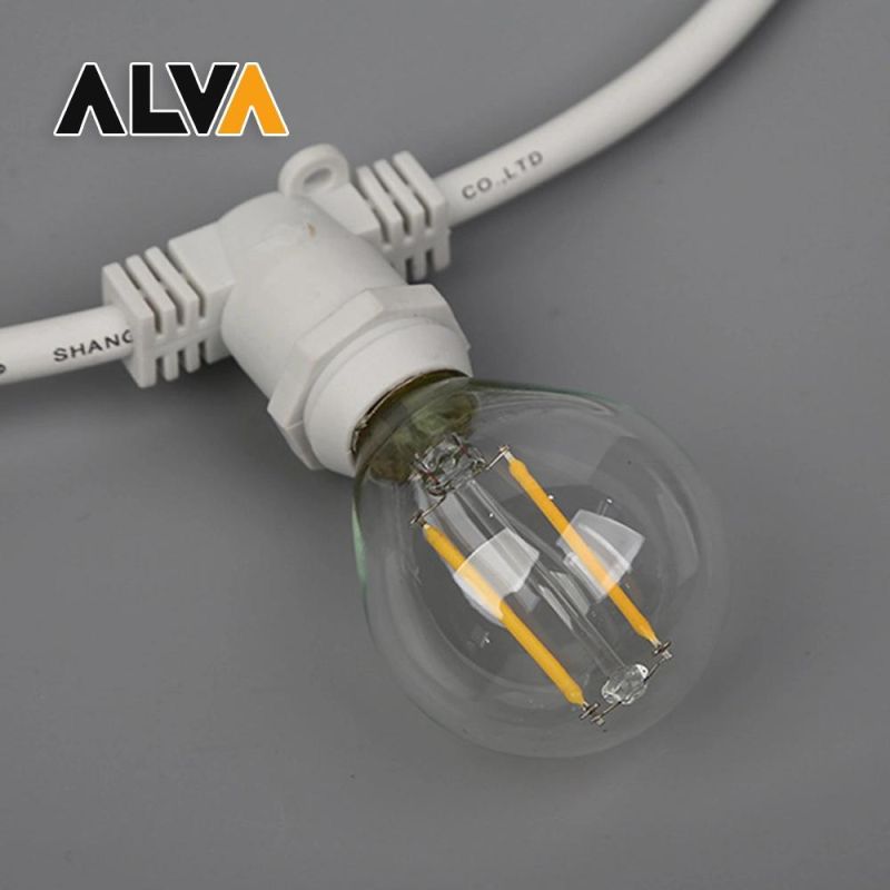 Europe LED Outdoor Lighting Christmas Lights Fairy Festival Holiday Light with E14 Socket G45 P45 Global Decoration White String with VDE, CE